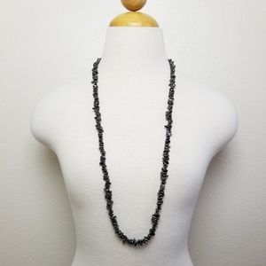 Hematite Gemstone Chip Necklace